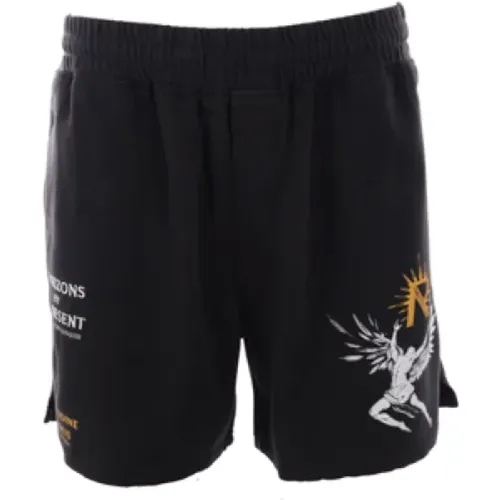 Schwarze Twill Shorts Icarus Logo , Herren, Größe: XL - Represent - Modalova