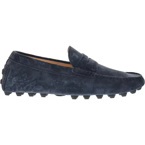 Blaue Loafers - Regular Fit - Geeignet für alle Temperaturen - 100% Leder , Herren, Größe: 43 1/2 EU - TOD'S - Modalova