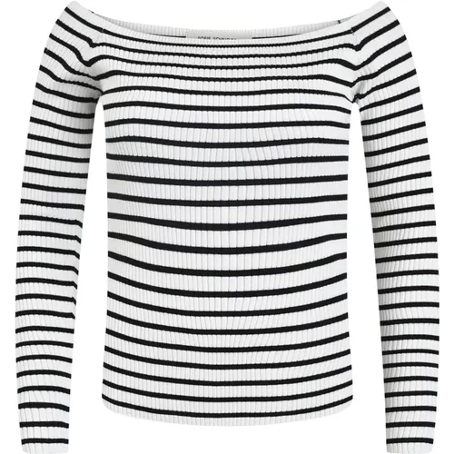 Striped Off-Shoulder Blouse , female, Sizes: L - Sofie Schnoor - Modalova