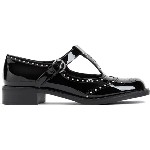 Schwarze Schnürschuhe Heben Stil - Miu Miu - Modalova