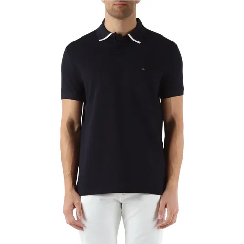 Regular Fit Cotton Polo with Contrast Details , male, Sizes: 2XL, XL, M, S, L - Tommy Hilfiger - Modalova