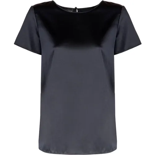 Silk Blend Top , female, Sizes: XS, M, S, L, XL - Emporio Armani - Modalova