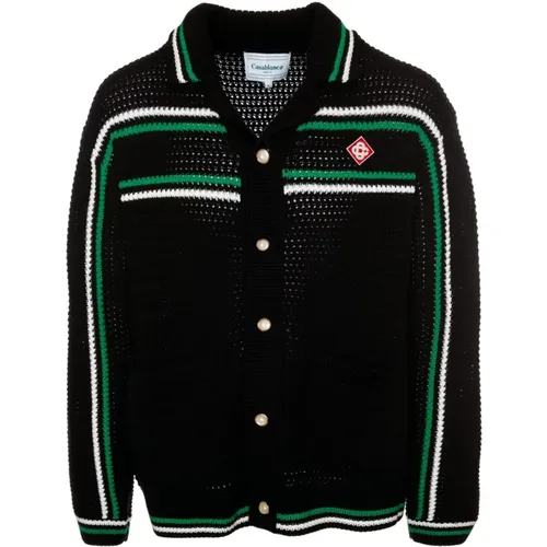 Crochet Effect Tennis Shacket , male, Sizes: M, XL - Casablanca - Modalova