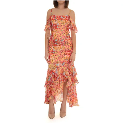 Tile Print Evening Gown , female, Sizes: 5XL, XL, M - Guess - Modalova