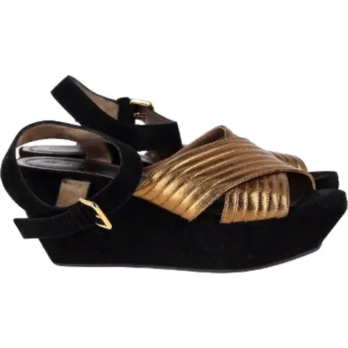 Pre-owned Leather sandals , female, Sizes: 5 UK - Marni Pre-owned - Modalova