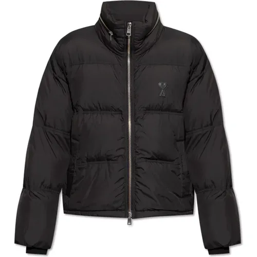 Puffer jacket with hood hidden in collar , male, Sizes: L, S - Ami Paris - Modalova