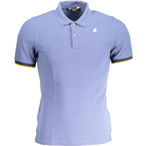 Polo Kurzarm Blau Kontrast Logo , Herren, Größe: 2XL - K-way - Modalova