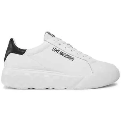 Heart Sneakers in , female, Sizes: 4 UK, 5 UK, 6 UK, 3 UK, 7 UK, 8 UK - Love Moschino - Modalova