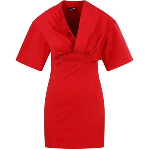Rotes Bahia T-Shirt Kleid , Damen, Größe: XL - Jacquemus - Modalova