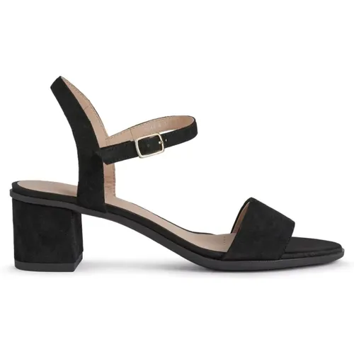 Leather High Heel Sandals , female, Sizes: 4 UK, 6 UK, 5 UK, 3 UK - Geox - Modalova