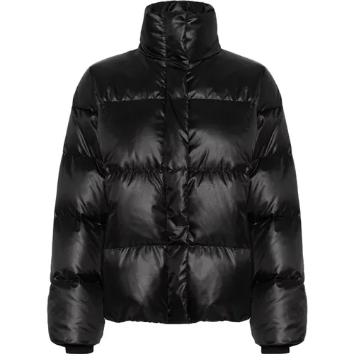 Gepolsterte Glossymw Daunenjacke Schwarz , Damen, Größe: 2XL - My Essential Wardrobe - Modalova