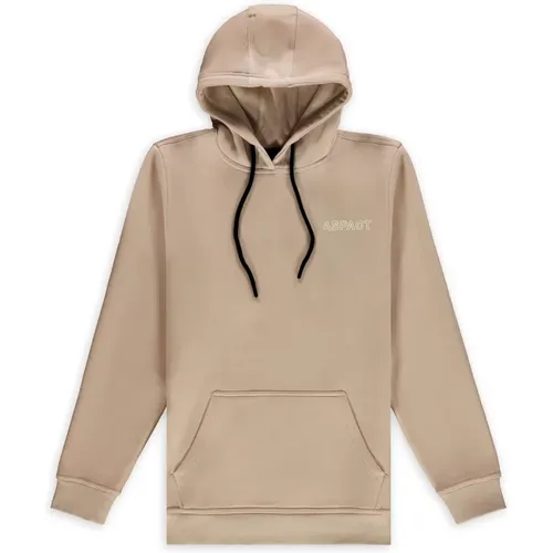 Taupe Outline Hoodie - Trendiges Design , Herren, Größe: L - Aspact - Modalova