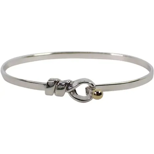 Silver Love Knot Bracelet by Tiffany Co. , female, Sizes: ONE SIZE - Tiffany & Co. Pre-owned - Modalova