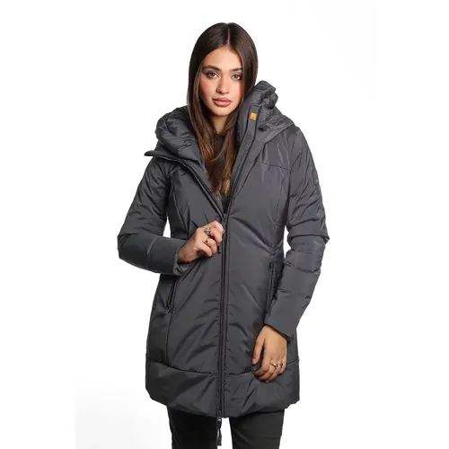 Lange schwarze Jacke mit Kapuze , Damen, Größe: S - DEKKER - Modalova