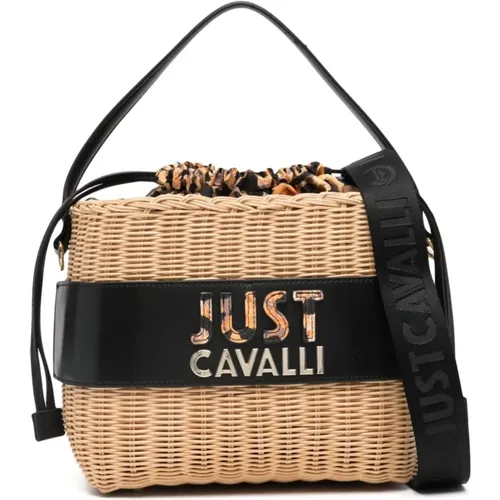 White Bucket Bag with Borsa Secchiello , female, Sizes: ONE SIZE - Just Cavalli - Modalova