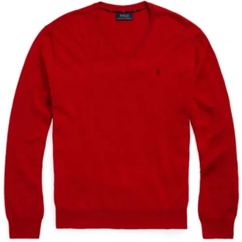 V-neck Knitwear Sweater , male, Sizes: L, XL - Polo Ralph Lauren - Modalova