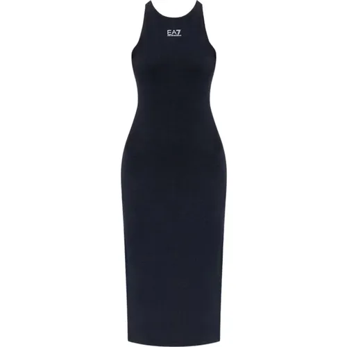 Dress with logo , female, Sizes: XS - Emporio Armani EA7 - Modalova
