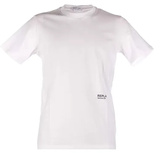 T-Shirt , Herren, Größe: XS - Replay - Modalova