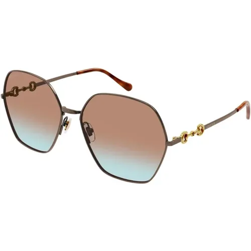 Geometric Shape Sungles , unisex, Sizes: 62 MM - Gucci - Modalova