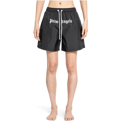 Logo Badehose Schwarz Elastischer Bund - Palm Angels - Modalova