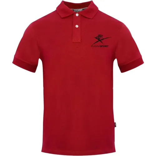 Short Sleeve Solid Cotton Polo Shirt , male, Sizes: S, M, L, 2XL, XL - Plein Sport - Modalova