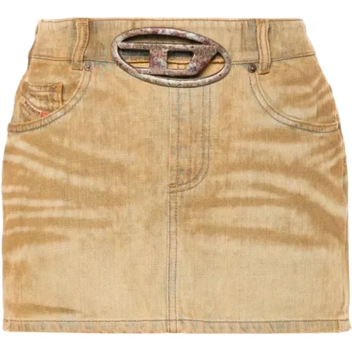 Mini Skirt Distressed Effect , female, Sizes: W24, W28, W26 - Diesel - Modalova