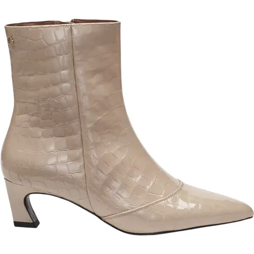 Croco Ankle Boots mit Absätzen , Damen, Größe: 39 EU - Fabienne Chapot - Modalova