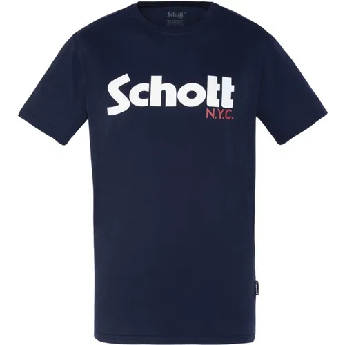 Schott T-Shirt Logo Kurzarmshirt - Schott NYC - Modalova