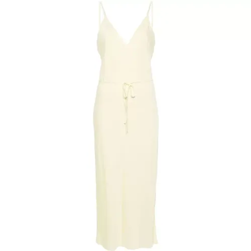 Gelbes V-Ausschnitt Kleid mit Verstellbaren Trägern - Calvin Klein - Modalova