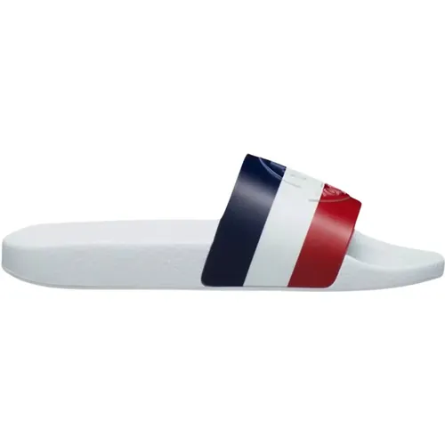 Tricolour Toe Strap Sandals White , male, Sizes: 6 UK, 7 UK, 5 UK, 8 UK, 11 UK - Moncler - Modalova