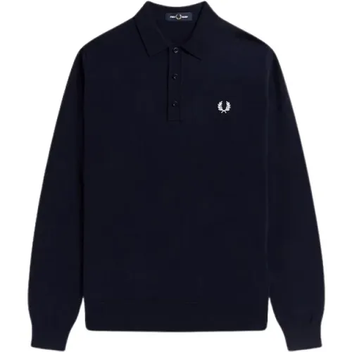 Langarm Polo Shirt , Herren, Größe: S - Fred Perry - Modalova