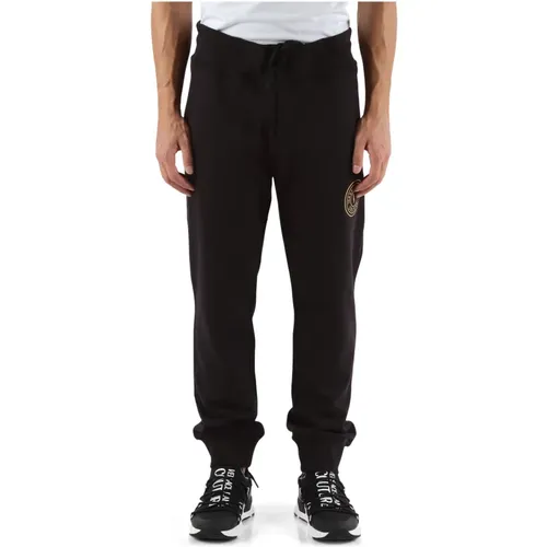 Sporty Cotton Sweatpants with Logo Embroidery , male, Sizes: L, S - Versace Jeans Couture - Modalova