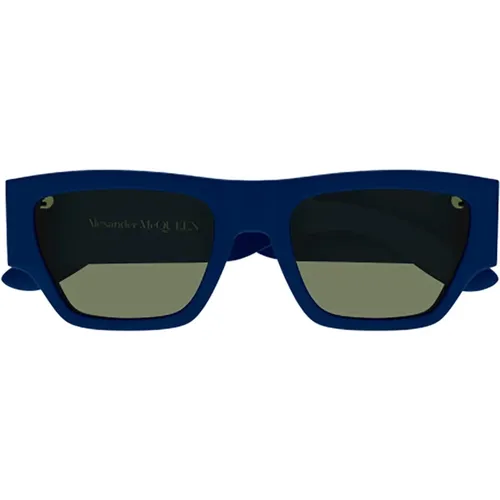 Blaue Ss23 Damen Sonnenbrille , Damen, Größe: 55 MM - alexander mcqueen - Modalova
