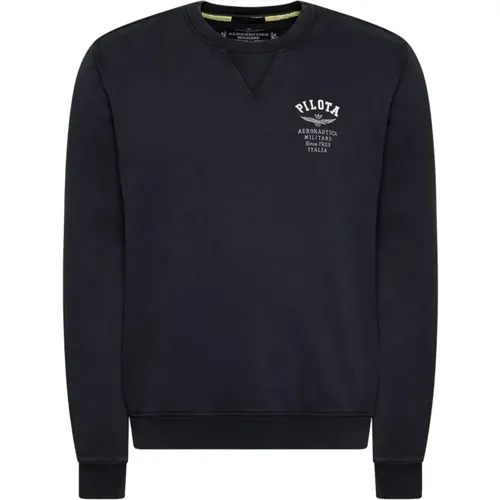 Crew Neck Sweatshirt , Herren, Größe: S - aeronautica militare - Modalova