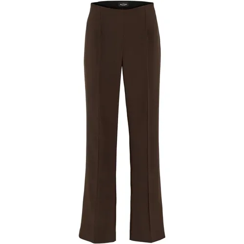 Breite Braune Hose , Damen, Größe: 2XS - SAND - Modalova