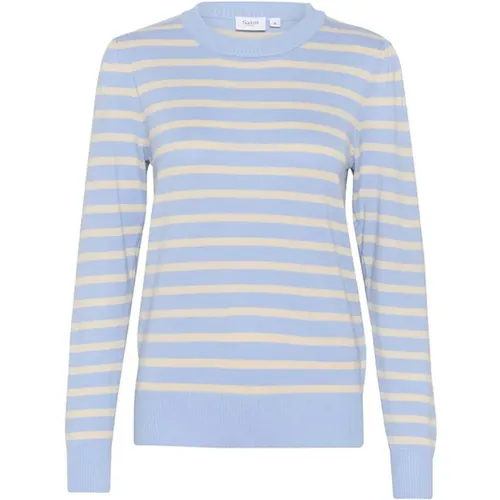 Striped Pullover Sweater Heather , female, Sizes: 2XL - Saint Tropez - Modalova