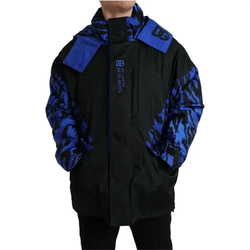 Reversible Hooded Windbreaker Jacket , male, Sizes: 4XL - Dolce & Gabbana - Modalova