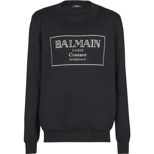 Pullover mit Couture-Etikett - Balmain - Modalova