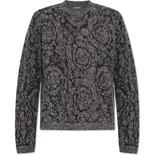 Pullover mit 'Barocco' Motiv - Versace - Modalova