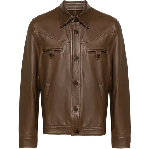 Leather Jacket Classic Style , male, Sizes: 3XL, 2XL - Salvatore Santoro - Modalova