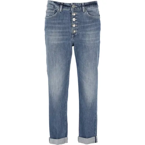 Cotton Jeans with Belt Loops , female, Sizes: W27, W24, W25, W31, W30, W26 - Dondup - Modalova