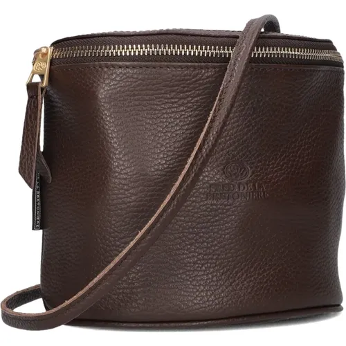 Braune Leder Crossbody Schultertasche Marianneke - Fred de la Bretoniere - Modalova