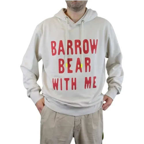 Beiger Pullover mit Buchstaben und Teddybär , Herren, Größe: L - Barrow - Modalova