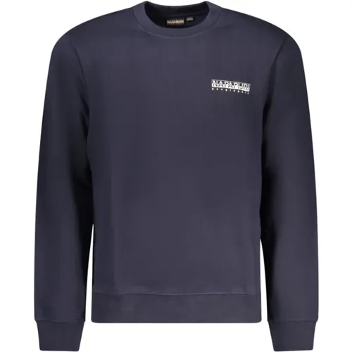 Blauer Baumwollpullover , Herren, Größe: M - Napapijri - Modalova