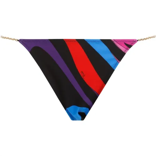 Multicolour Swimwear Bikini Panties , female, Sizes: L, M - EMILIO PUCCI - Modalova