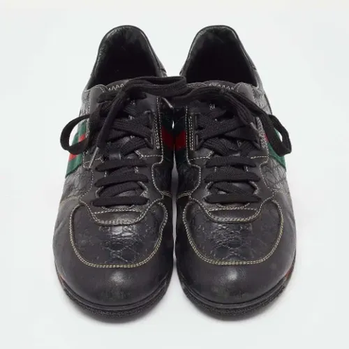 Pre-owned Leather sneakers , female, Sizes: 8 UK - Gucci Vintage - Modalova