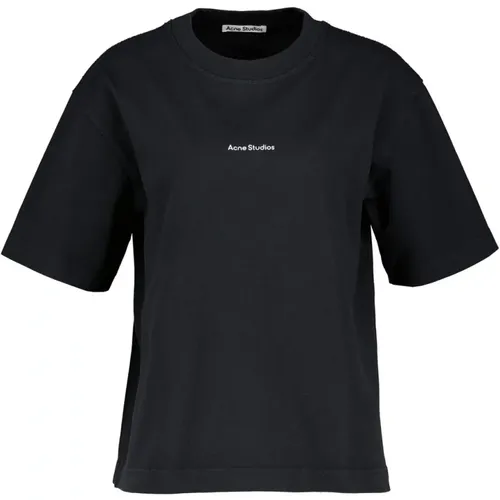 Klassisches Baumwoll-T-Shirt , Damen, Größe: 2XS - Acne Studios - Modalova