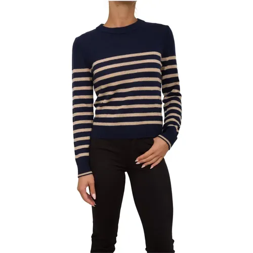 Blauer Cashmere Rundhalsausschnitt Pullover , Damen, Größe: XS - Nenette - Modalova