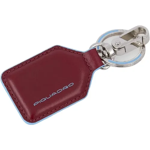 Roter Leder Schlüsselanhänger mit Karabiner - Piquadro - Modalova