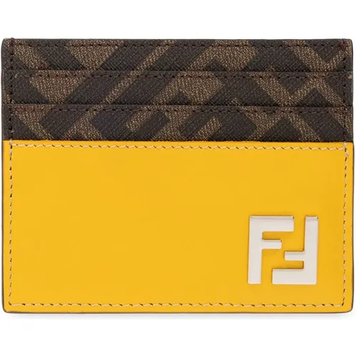 Card case with logo , male, Sizes: ONE SIZE - Fendi - Modalova